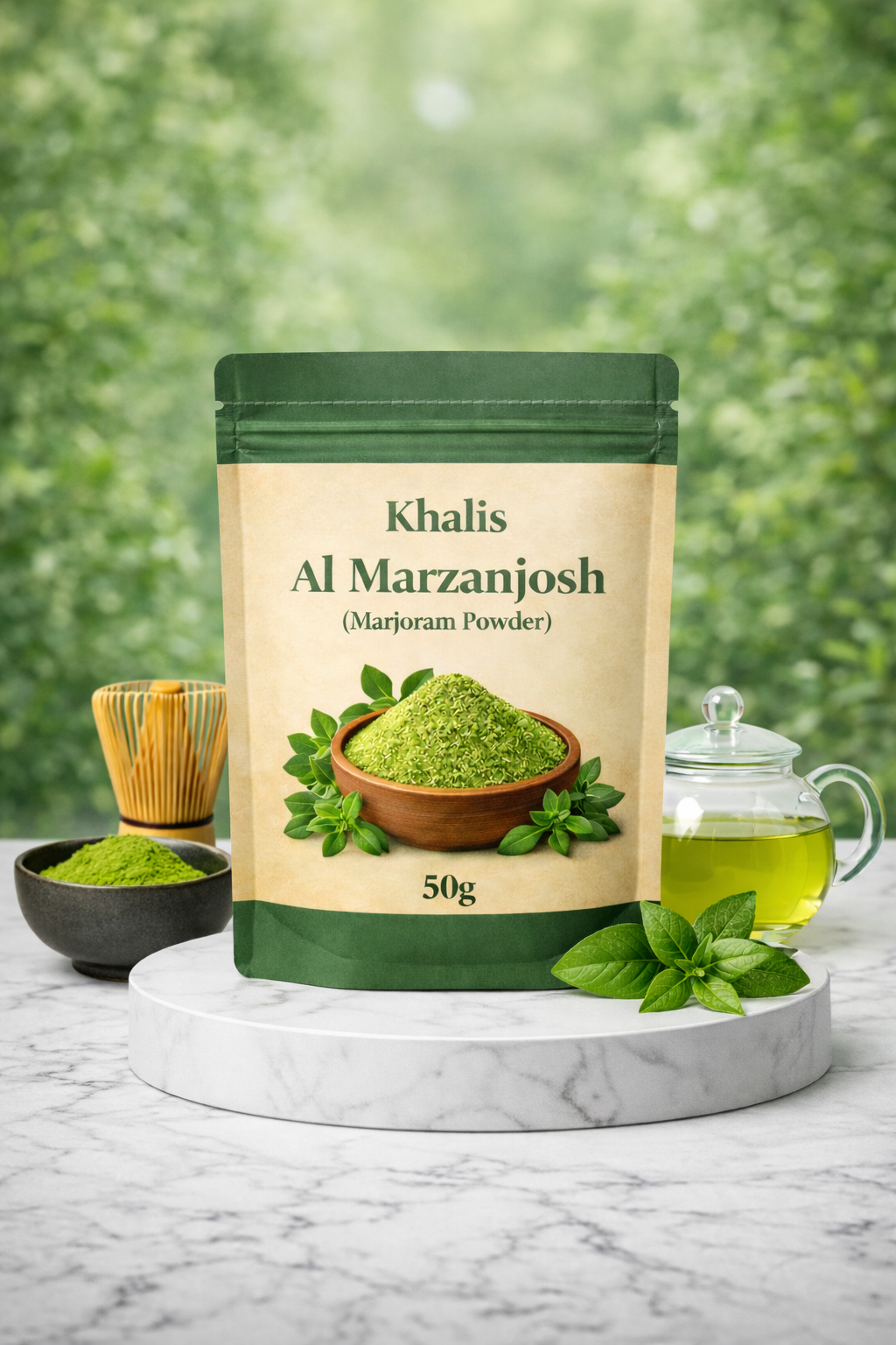 Khalis Al Marzanjosh (Marjoram Powder) – 100% Pure Herbal Tea & Cooking Spice